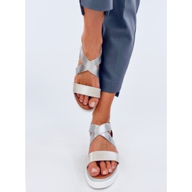 Caden Silver Keilsandalen silber- 2