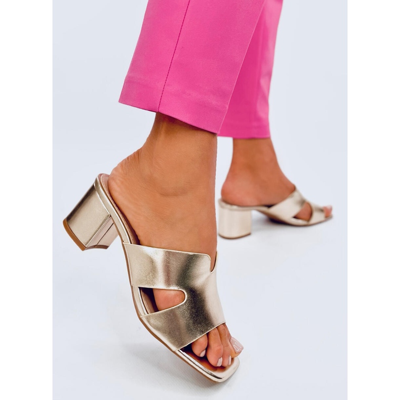 Hochhackige Flip-Flops von Vallon Gold golden 2