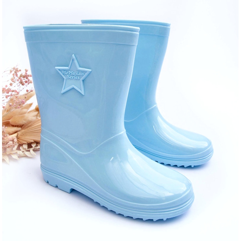 Kinderkautschuk Galoshes hellblau 3