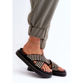 FG2 Verzierte Plateau-Flip-Flops für Damen in Schwarz von Niraela 2