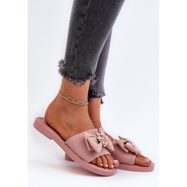Damen-Flip-Flops mit Schleife, rosa Arsicada 2