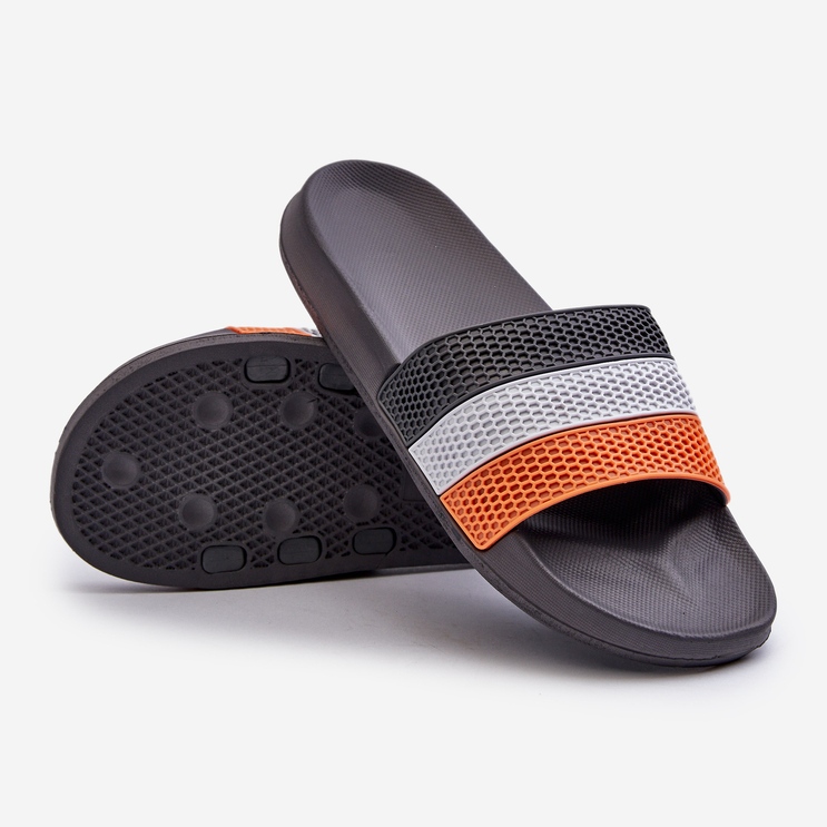 Klassische Herren-Flip-Flops mit Riemen, Grau, Sylri 1