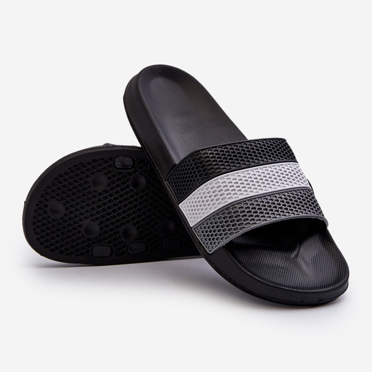 Klassische Herren-Flip-Flops mit Riemen, Schwarz, Sylri 1