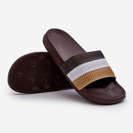 Klassische Herren-Flip-Flops mit Riemen, Braun Sylri 1