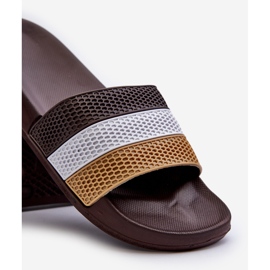 Klassische Herren-Flip-Flops mit Riemen, Braun Sylri 2