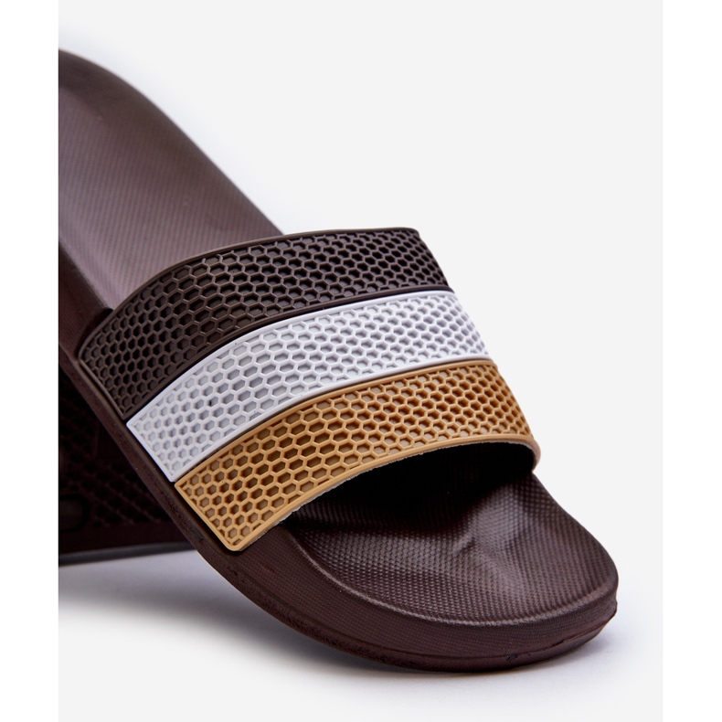 Klassische Herren-Flip-Flops mit Riemen, Braun Sylri 2