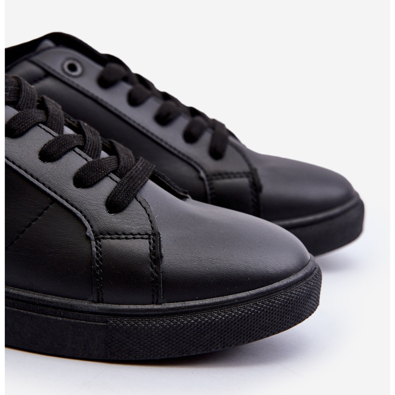 Niedrige Herren-Sneaker aus Öko-Leder Big Star NN174284 Schwarz 2