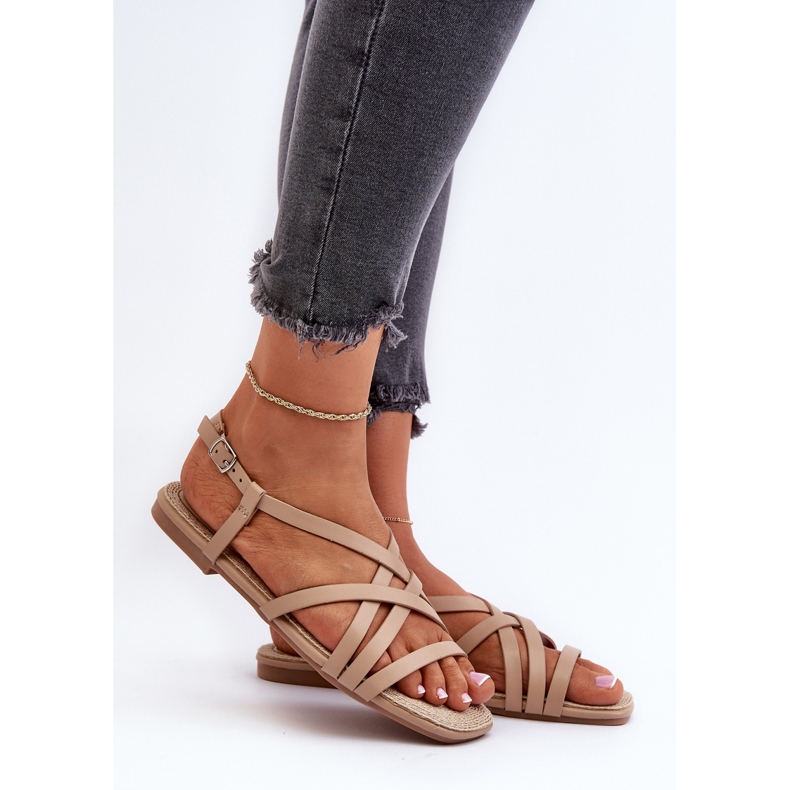 Big Star Damen Flache Sandalen NN274012 Beige 2