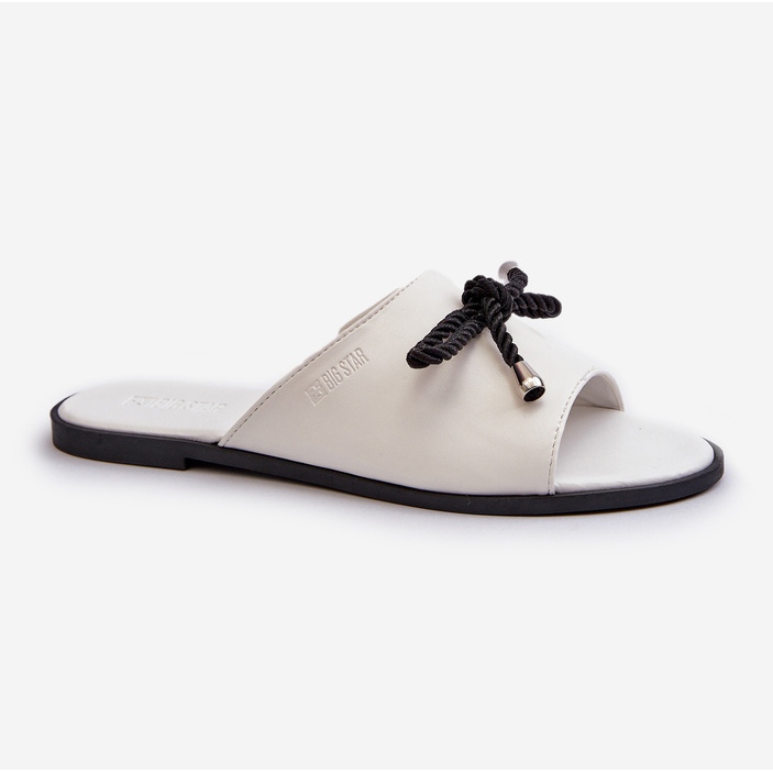 Damen-Flip-Flops aus Öko-Leder Big Star NN274067 Weiß 1