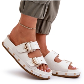 Damen-Flip-Flops auf der Big Star-Plattform NN274081 Weiß 10