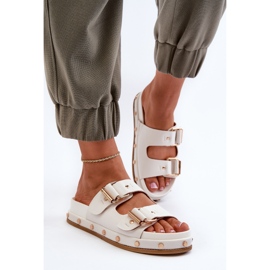 Damen-Flip-Flops auf der Big Star-Plattform NN274081 Weiß 5