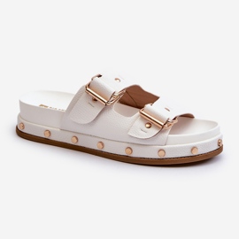 Damen-Flip-Flops auf der Big Star-Plattform NN274081 Weiß 2