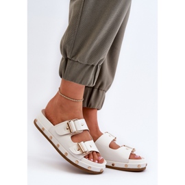 Damen-Flip-Flops auf der Big Star-Plattform NN274081 Weiß 3