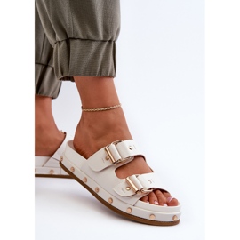 Damen-Flip-Flops auf der Big Star-Plattform NN274081 Weiß 6