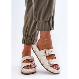 Damen-Flip-Flops auf der Big Star-Plattform NN274081 Weiß 7