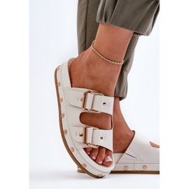Damen-Flip-Flops auf der Big Star-Plattform NN274081 Weiß 8