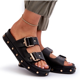 Damen-Plateau-Flip-Flops Big Star NN27402 Schwarz 10