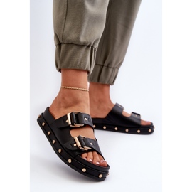 Damen-Plateau-Flip-Flops Big Star NN27402 Schwarz 4