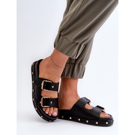 Damen-Plateau-Flip-Flops Big Star NN27402 Schwarz 8