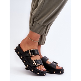 Damen-Plateau-Flip-Flops Big Star NN27402 Schwarz 3