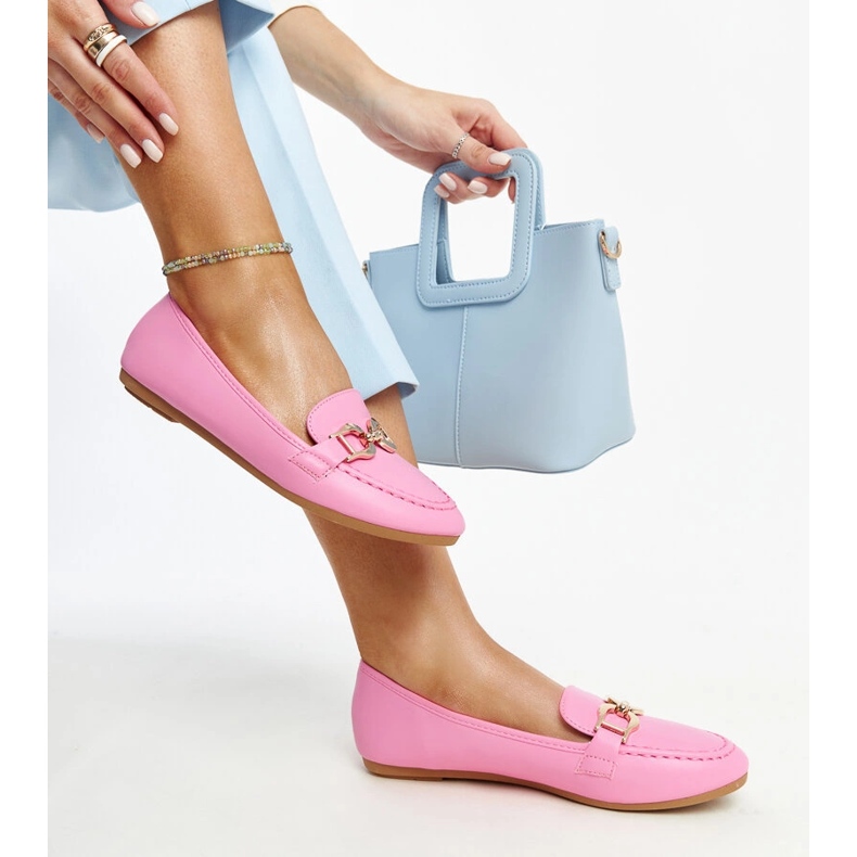 Dunkelrosa Mokassins mit Najla-Schnalle 1