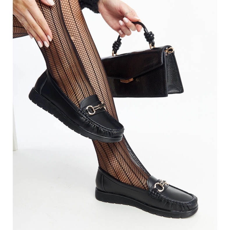 Schwarze Slipper mit Schnalle von Anisah 1