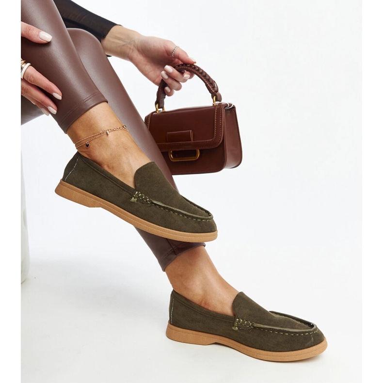 Dunkelgrüne Wildlederschuhe von Rumay 1