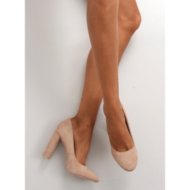 Pumps auf einem ovalen Pfosten le027p Beige 1