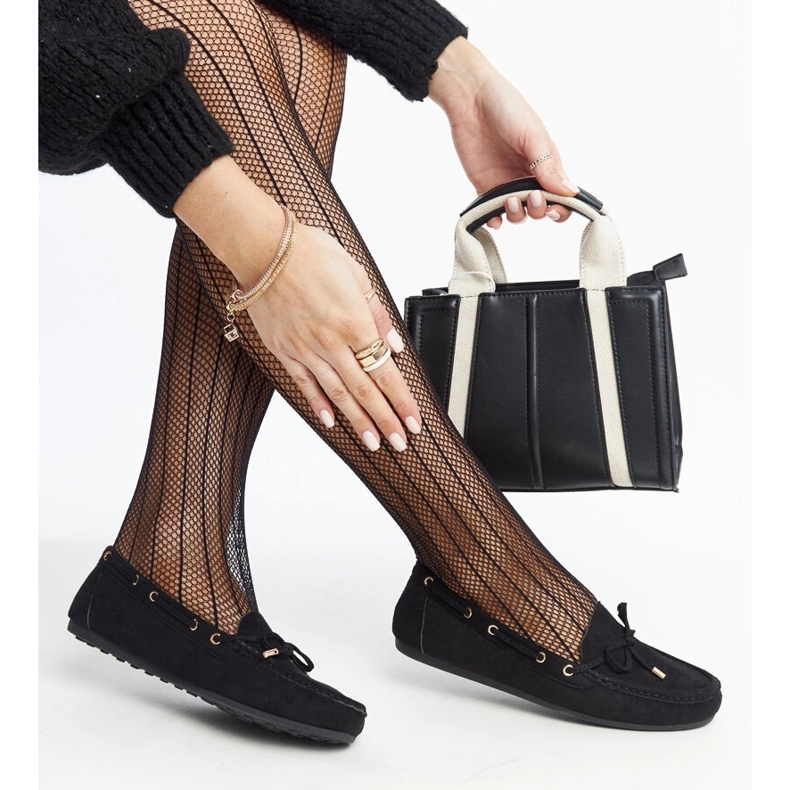 Schwarze Wildleder-Loafer von Aneesa 1