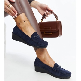 Amels marineblaue Keil-Loafer 1