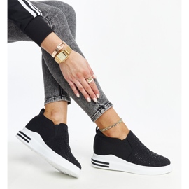 Schwarze Fossacesia-Sneaker mit Keilabsatz 1