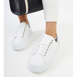 Weiße Sportschuhe mit schwarzem Meriana-Einsatz 2