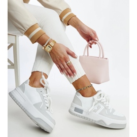 Weiß-graue Galit-Sneaker mit dicker Sohle 1