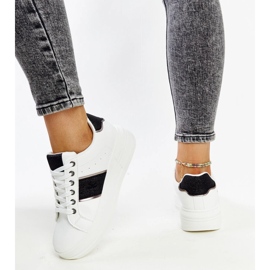 Weiß-schwarze Sneaker mit dicker Finestra-Sohle 3
