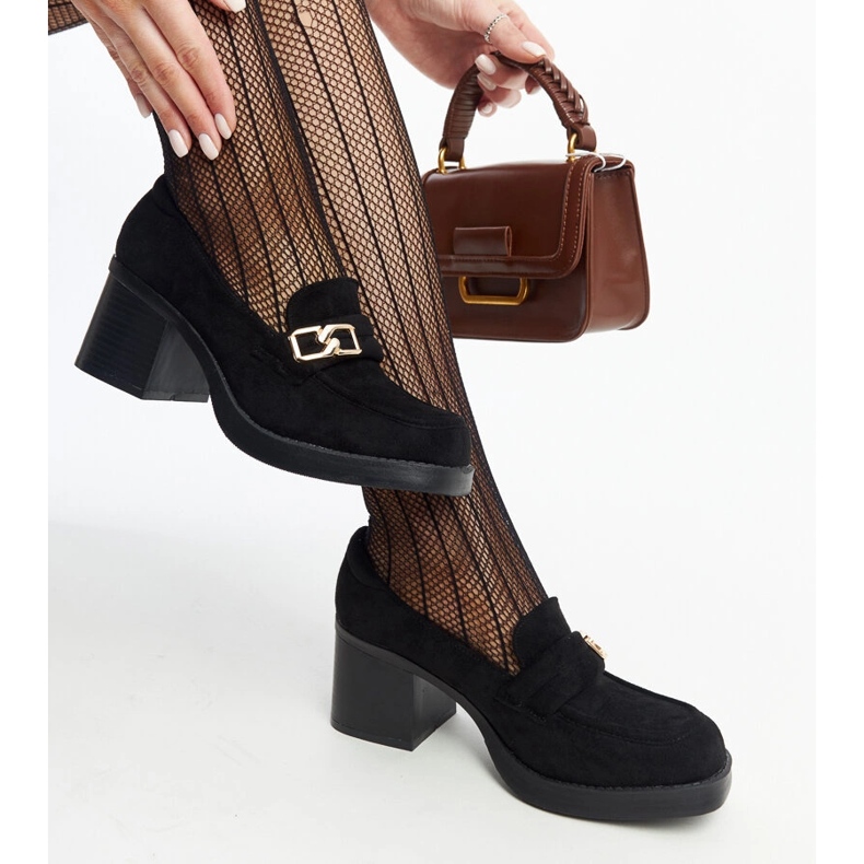 Schwarze Aludra-Pumps mit hohem Absatz 1