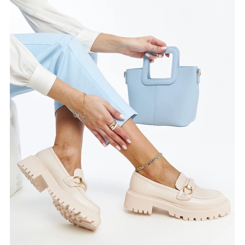 Beigefarbene Slipper mit Lasima-Schnalle 1