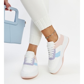 Weiß-rosa Sneaker mit dickerer Rafida-Sohle 3