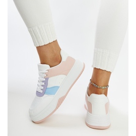 Weiß-rosa Sneaker mit dickerer Rafida-Sohle 4