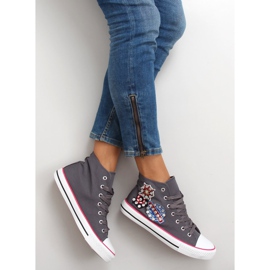 Ankle Sneakers mit Steinen BL101P Grau 1