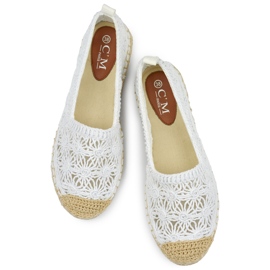 Weiße Espadrilles für Damen aus Spitze 1