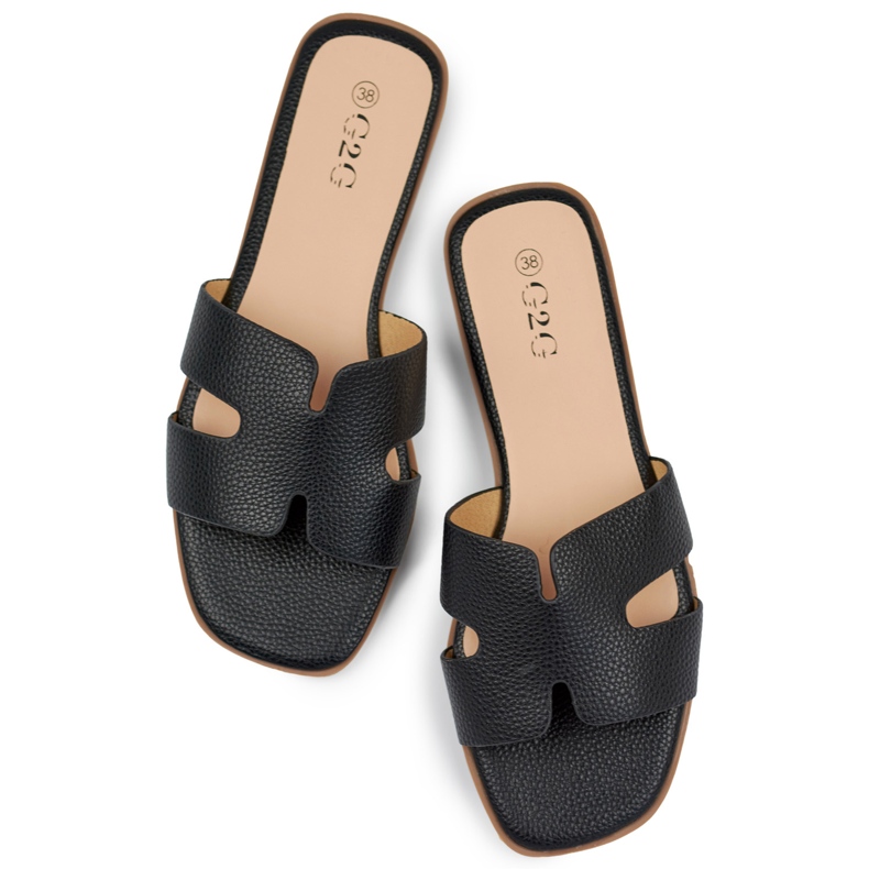 Schwarze, klassische, lässige Damen-Flip-Flops 1