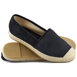 Schwarze klassische Espadrilles für Damen 1