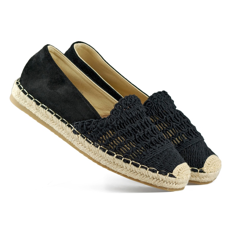 Klassische schwarze Damen-Espadrilles 1