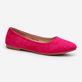 Damen-Ballerinas aus Wildleder Fuchsia Kommia rosa 1