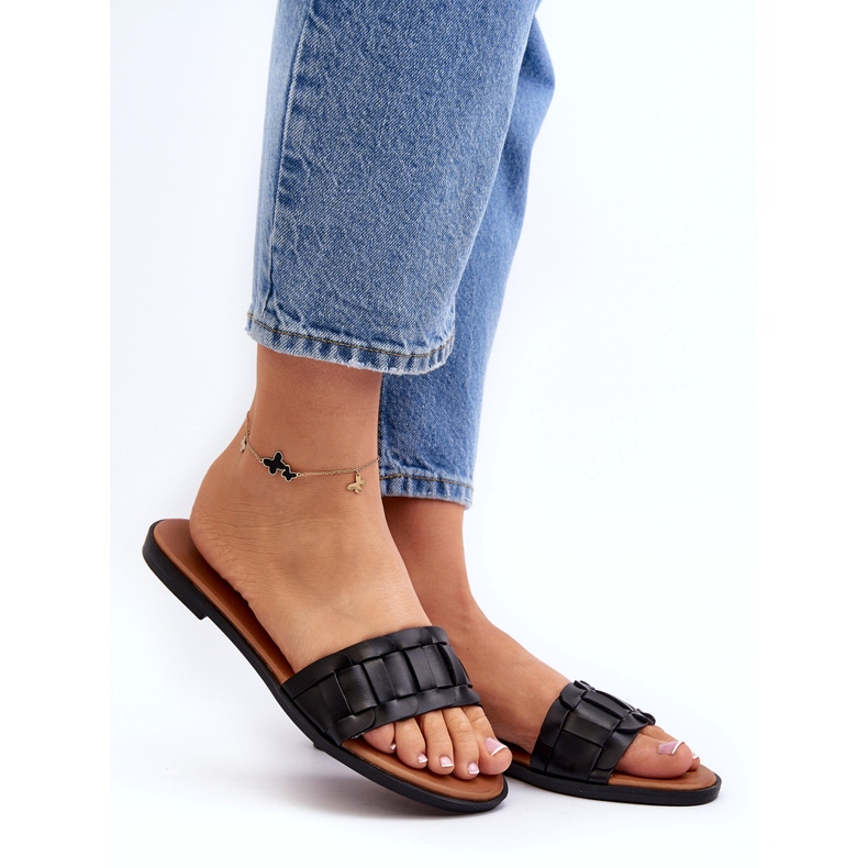 Seastar Frauen mit flachem Pantoffel der Frauen schwarz 2