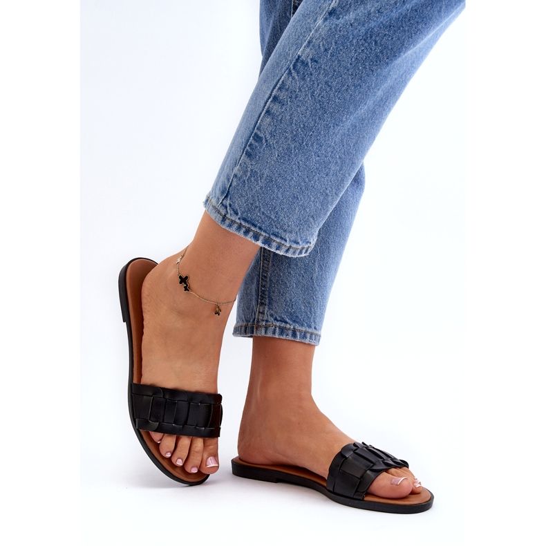 Seastar Frauen mit flachem Pantoffel der Frauen schwarz 3