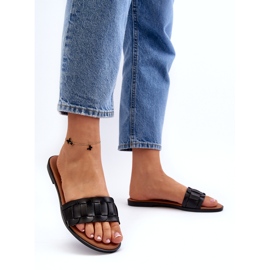 Seastar Frauen mit flachem Pantoffel der Frauen schwarz 4