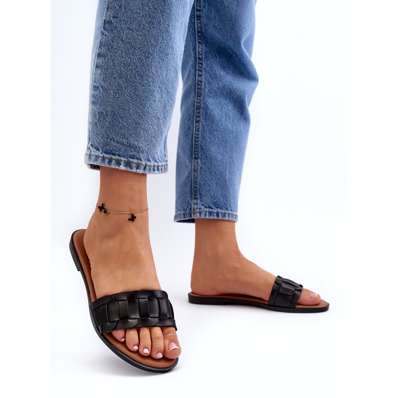 Seastar Frauen mit flachem Pantoffel der Frauen schwarz 4