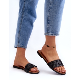 Seastar Frauen mit flachem Pantoffel der Frauen schwarz 5