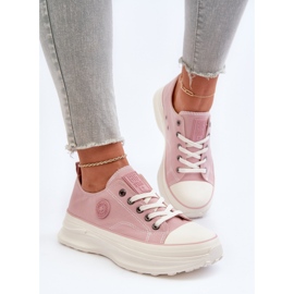 Damen-Sneaker mit massiver Sohle Big Star NN274129 Pink rosa 3